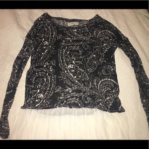 Long sleeve patterned tunic